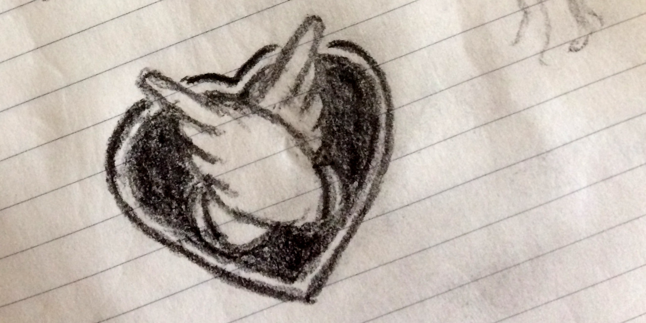 Rough initial drawing of the logo.