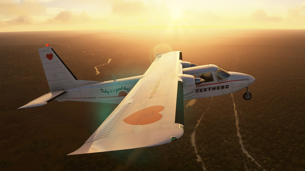 My Britten-Norman BN-2 Islander livery in Microsoft Flight Simulator.