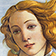 A close-up of Botticelli’s The Birth of Venus.