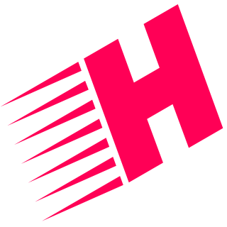 A flying hot pink H symbol for my channel points.