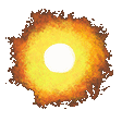 An animated sun illustration.