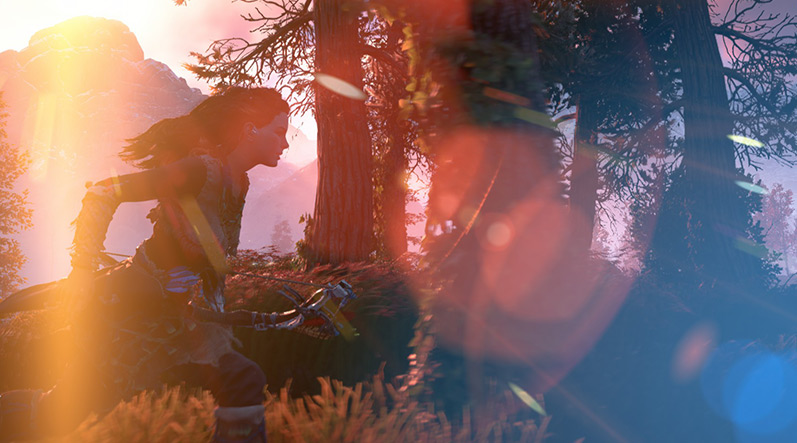 Running in the beautiful Horizon Zero Dawn.