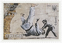 Ukraine Banksy Stamp
